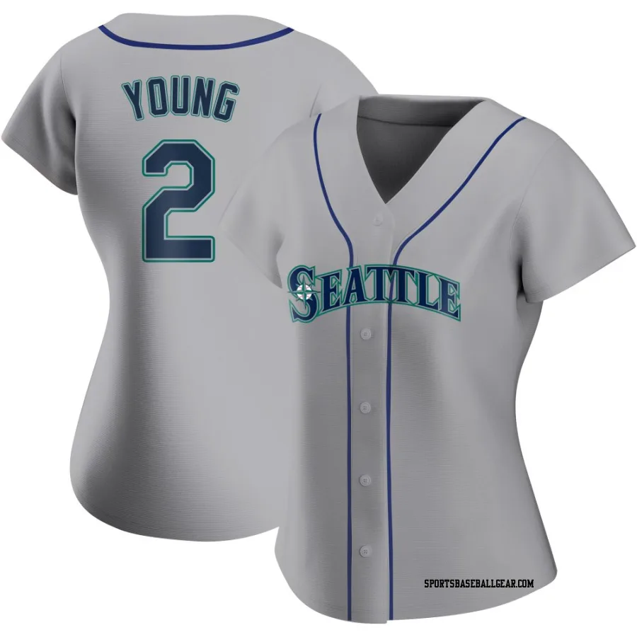 Cole Young Women's Seattle Mariners Gray Authentic Road Jersey