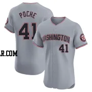 Colin Poche Men's Washington Nationals Gray Elite Road Jersey
