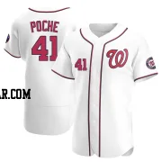 Colin Poche Men's Washington Nationals White Authentic Home Jersey