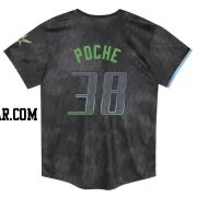 Colin Poche Toddler Tampa Bay Rays Charcoal Limited 2024 City Connect Jersey