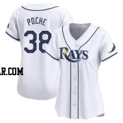 Colin Poche Women's Tampa Bay Rays White Limited Home Jersey