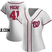 Colin Poche Women's Washington Nationals White Authentic Home Jersey