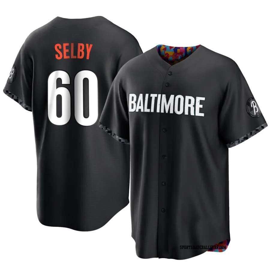 Colin Selby Men's Baltimore Orioles Black Replica 2023 City Connect Jersey