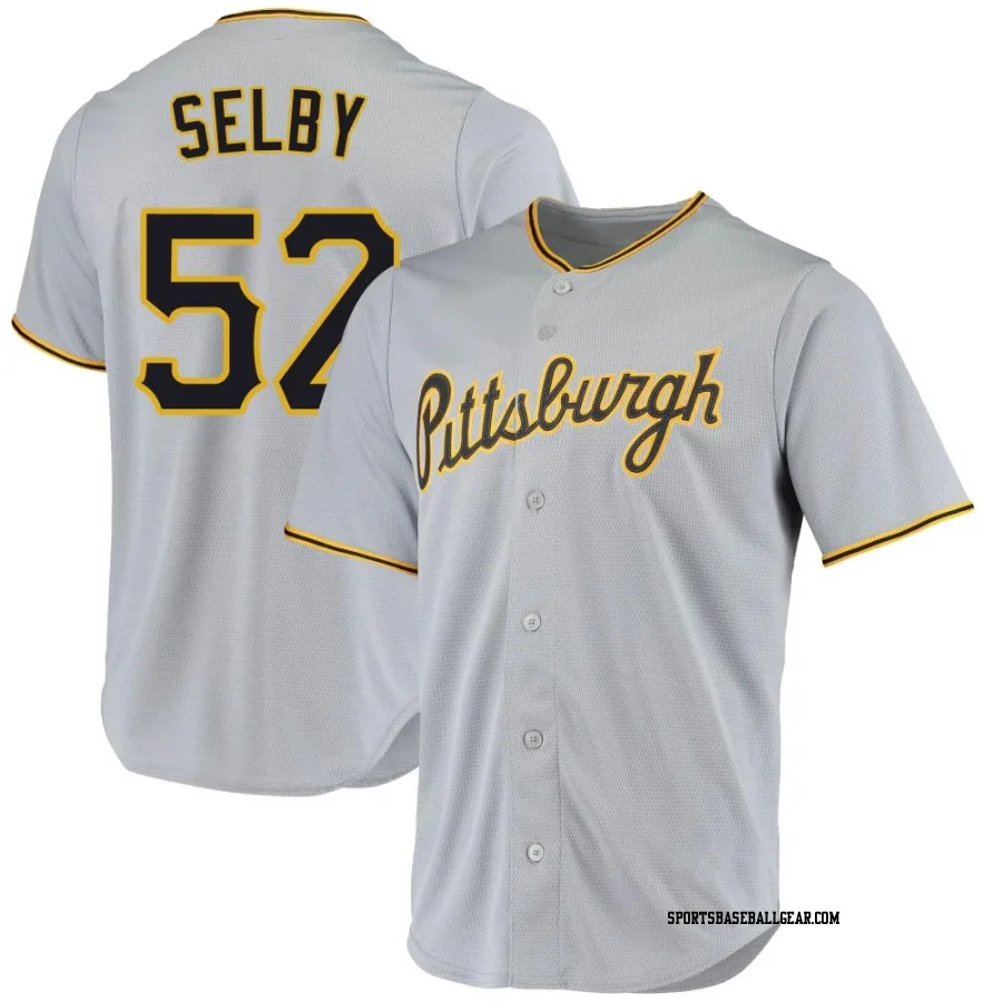 Colin Selby Men's Pittsburgh Pirates Gray Replica Road Jersey
