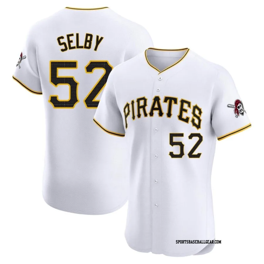 Colin Selby Men's Pittsburgh Pirates White Elite Home Jersey