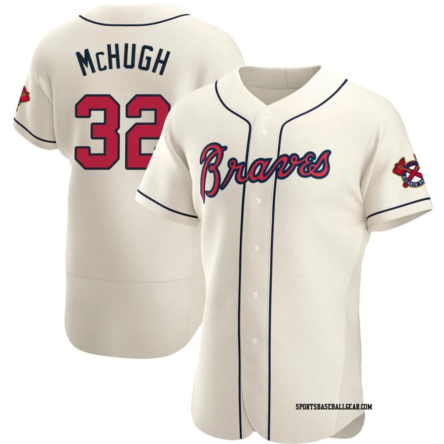 Collin McHugh Men's Atlanta Braves Cream Authentic Alternate Jersey