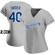 Collin Snider Women's Kansas City Royals Gray Replica Road Jersey