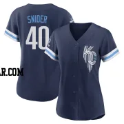 Collin Snider Women's Kansas City Royals Navy Authentic 2022 City Connect Jersey