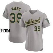 Collin Wiles Men's Oakland Athletics Gray Elite Road Jersey