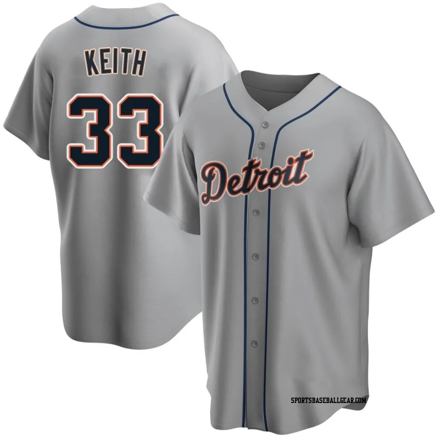 Colt Keith Men's Detroit Tigers Gray Replica Road Jersey