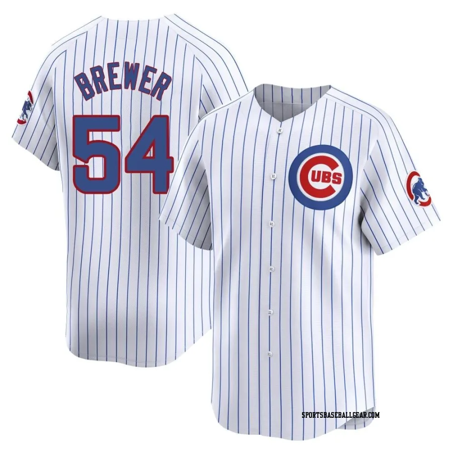 Colten Brewer Men's Chicago Cubs White Limited Home Jersey