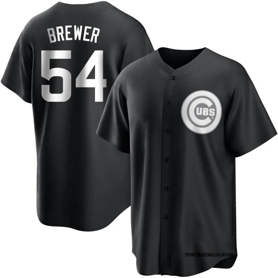 Colten Brewer Youth Chicago Cubs Black/White Replica Jersey