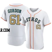 Colton Gordon Men's Houston Astros Gold Authentic White 2023 Collection Jersey