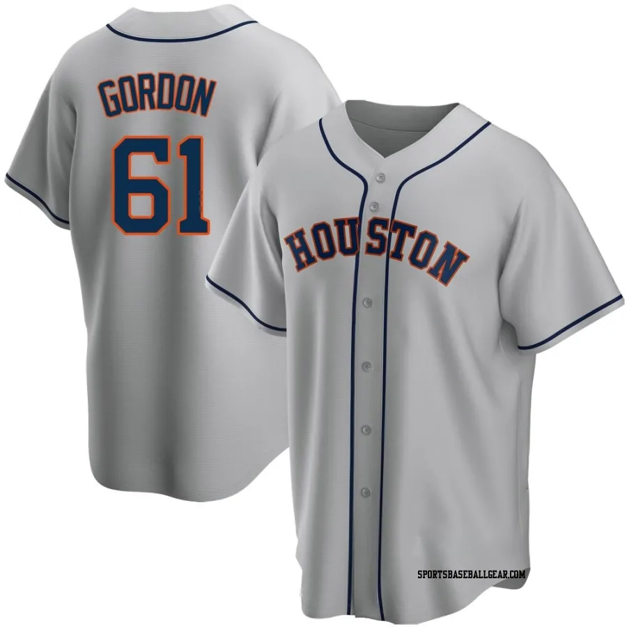 Colton Gordon Men's Houston Astros Gray Replica Road Jersey