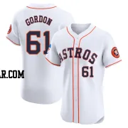 Colton Gordon Men's Houston Astros White Elite Home Patch Jersey