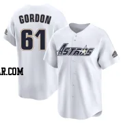 Colton Gordon Men's Houston Astros White Limited Throwback Cooperstown Collection Jersey