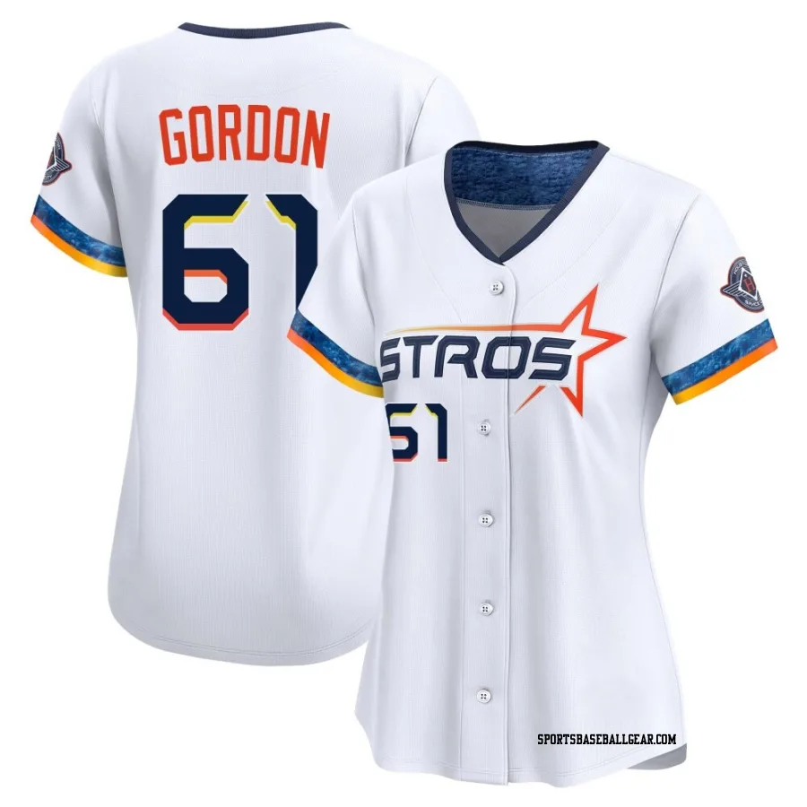 Colton Gordon Women's Houston Astros White Limited 2025 City Connect Jersey