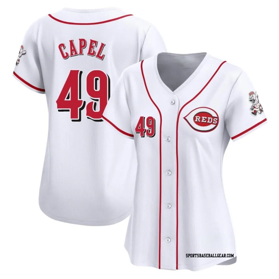 Conner Capel Women's Cincinnati Reds White Limited Home Jersey