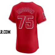 Connor Brogdon Men's Los Angeles Angels Red Elite Alternate Jersey