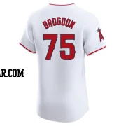 Connor Brogdon Men's Los Angeles Angels White Elite Home Jersey
