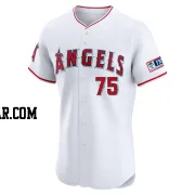 Connor Brogdon Men's Los Angeles Angels White Elite Home Patch Jersey