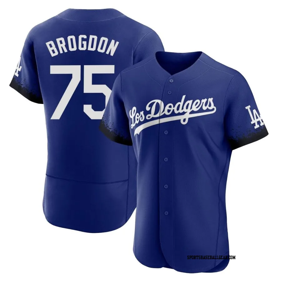 Connor Brogdon Men's Los Angeles Dodgers Royal Authentic 2021 City Connect Jersey