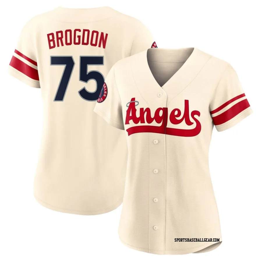 Connor Brogdon Women's Los Angeles Angels Cream Replica 2022 City Connect Jersey