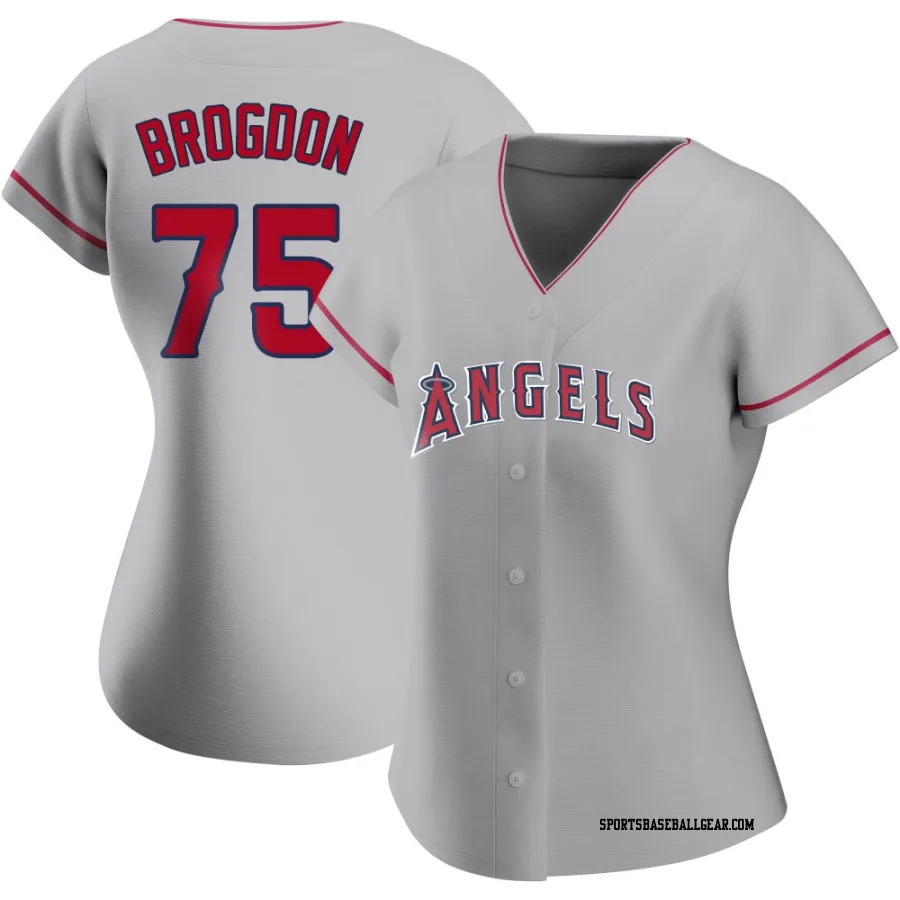Connor Brogdon Women's Los Angeles Angels Replica Silver Road Jersey
