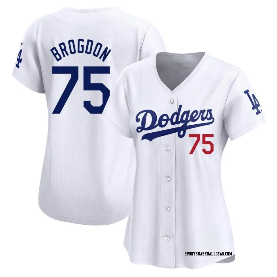 Connor Brogdon Women's Los Angeles Dodgers White Limited Home Jersey