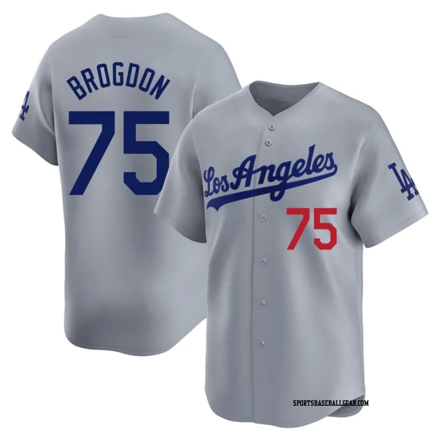 Connor Brogdon Youth Los Angeles Dodgers Gray Limited Away Jersey