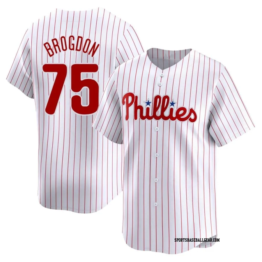 Connor Brogdon Youth Philadelphia Phillies White Limited Home Jersey