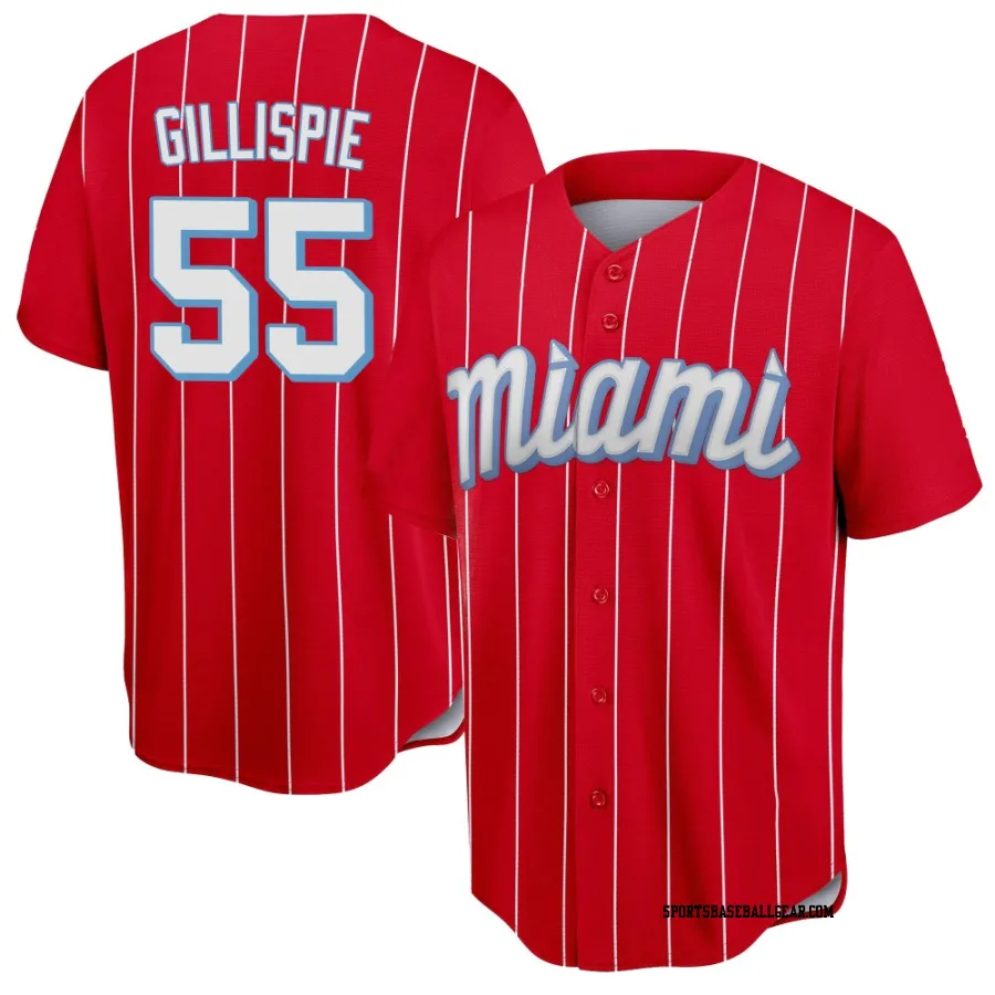 Connor Gillispie Youth Miami Marlins Red Replica 2021 City Connect Jersey