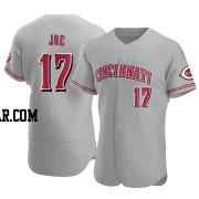 Connor Joe Men's Cincinnati Reds Gray Authentic Road Jersey