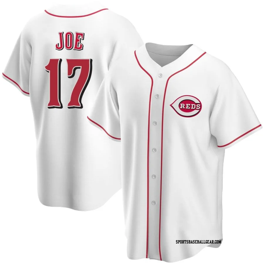 Connor Joe Men's Cincinnati Reds White Replica Home Jersey
