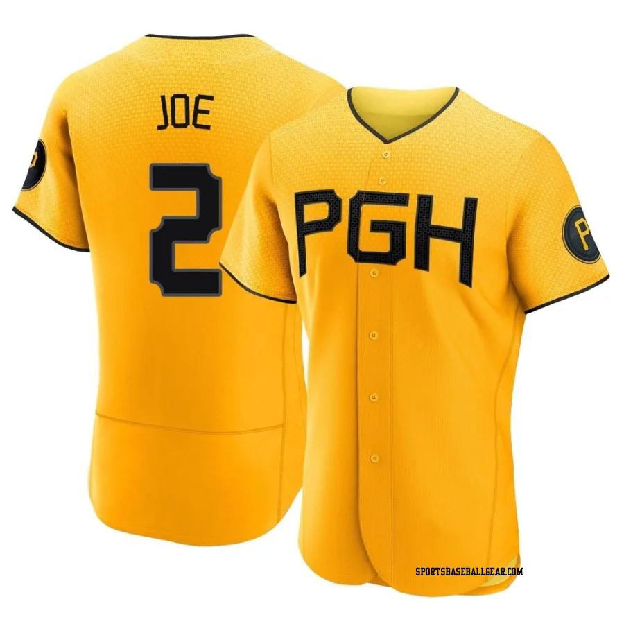 Connor Joe Men's Pittsburgh Pirates Gold Authentic 2023 City Connect Jersey