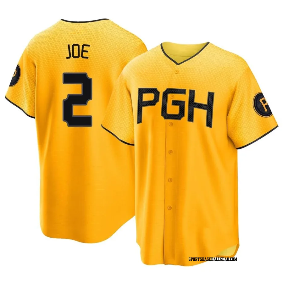 Connor Joe Men's Pittsburgh Pirates Gold Replica 2023 City Connect Jersey