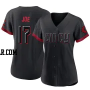 Connor Joe Women's Cincinnati Reds Black Replica 2023 City Connect Jersey