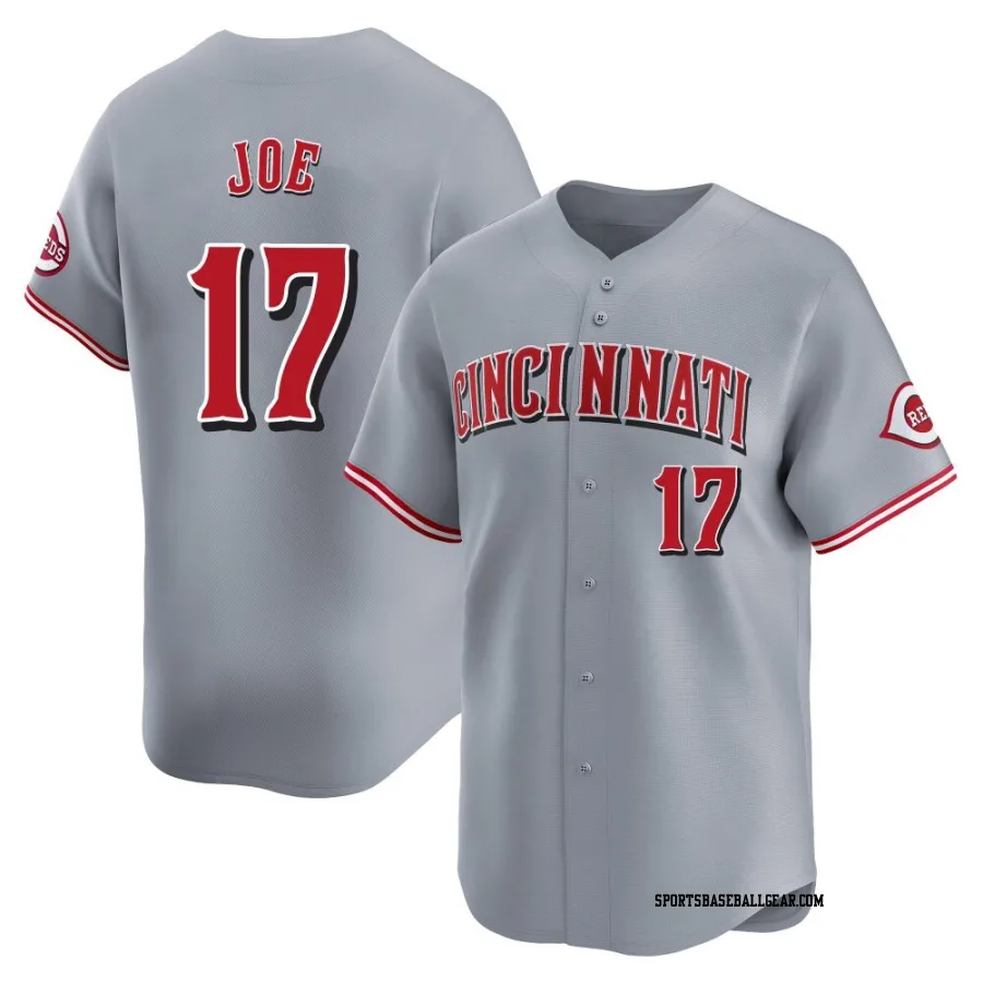 Connor Joe Youth Cincinnati Reds Gray Limited Away Jersey