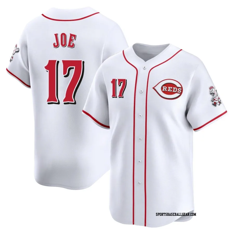 Connor Joe Youth Cincinnati Reds White Limited Home Jersey