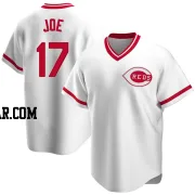 Connor Joe Youth Cincinnati Reds White Replica Home Cooperstown Collection Jersey