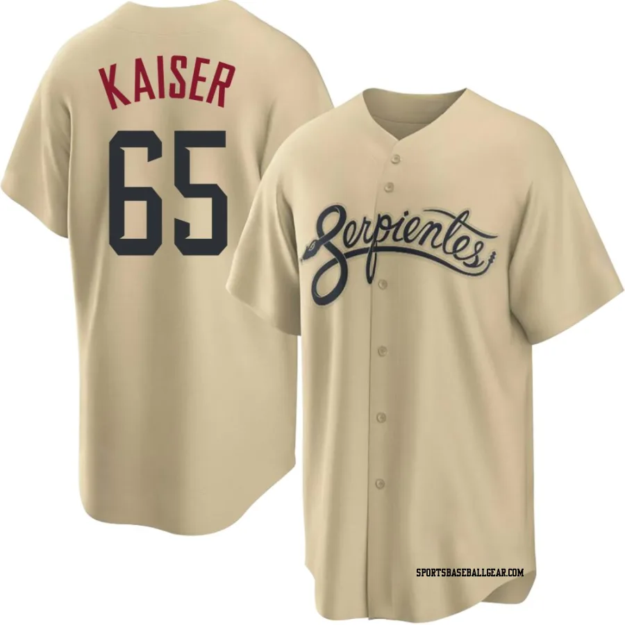Connor Kaiser Men's Arizona Diamondbacks Gold Replica 2021 City Connect Cool Base Jersey