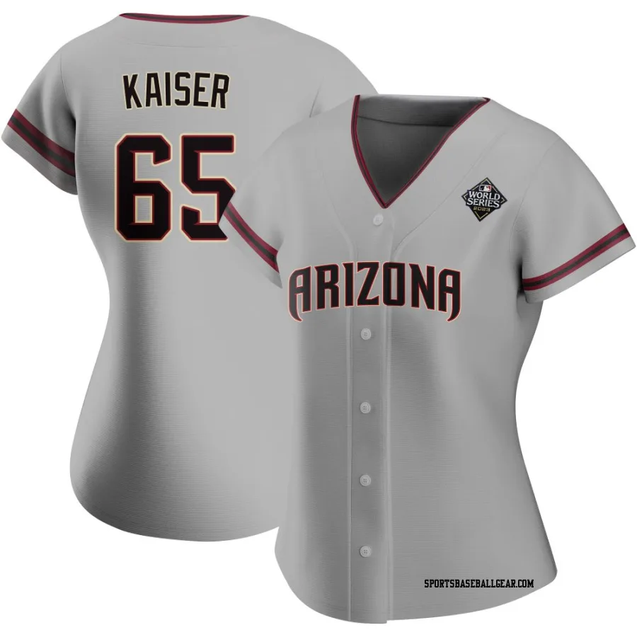Connor Kaiser Women's Arizona Diamondbacks Gray Authentic Road 2023 World Series Jersey