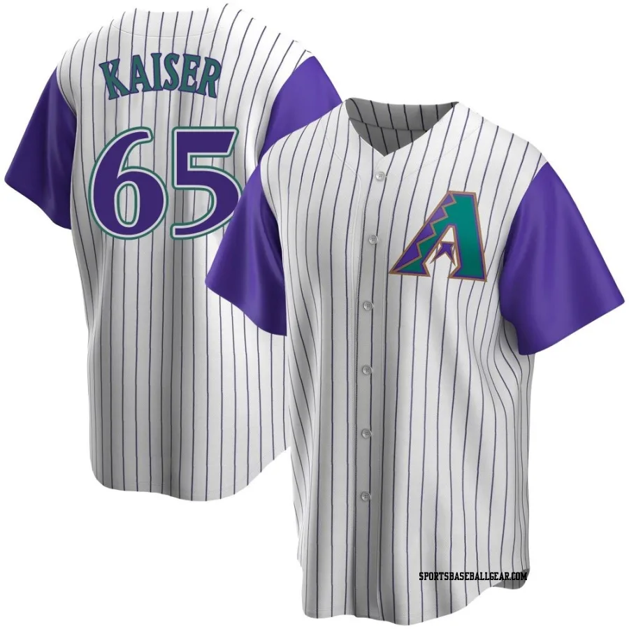 Connor Kaiser Youth Arizona Diamondbacks Cream/Purple Replica Alternate Cooperstown Collection Jersey