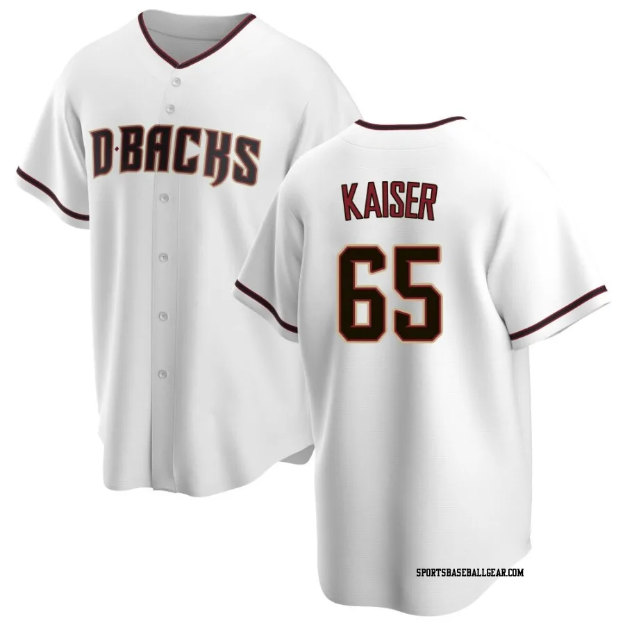 Connor Kaiser Youth Arizona Diamondbacks White Replica Home Jersey