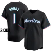 Connor Norby Men's Miami Marlins Black Limited Alternate Jersey