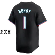 Connor Norby Men's Miami Marlins Black Limited Alternate Jersey