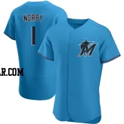 Connor Norby Men's Miami Marlins Blue Authentic Alternate Jersey