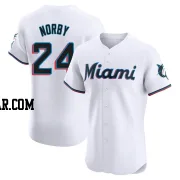 Connor Norby Men's Miami Marlins White Elite Home Jersey