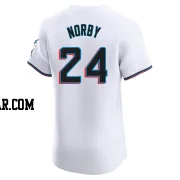 Connor Norby Men's Miami Marlins White Elite Home Jersey