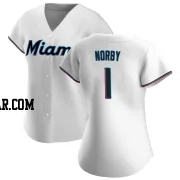 Connor Norby Women's Miami Marlins White Replica Home Jersey